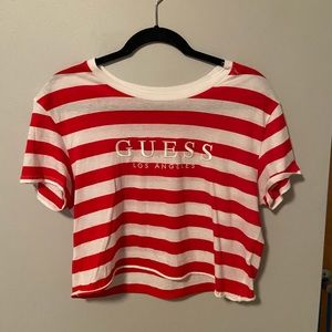 Guess cropped stripped tee